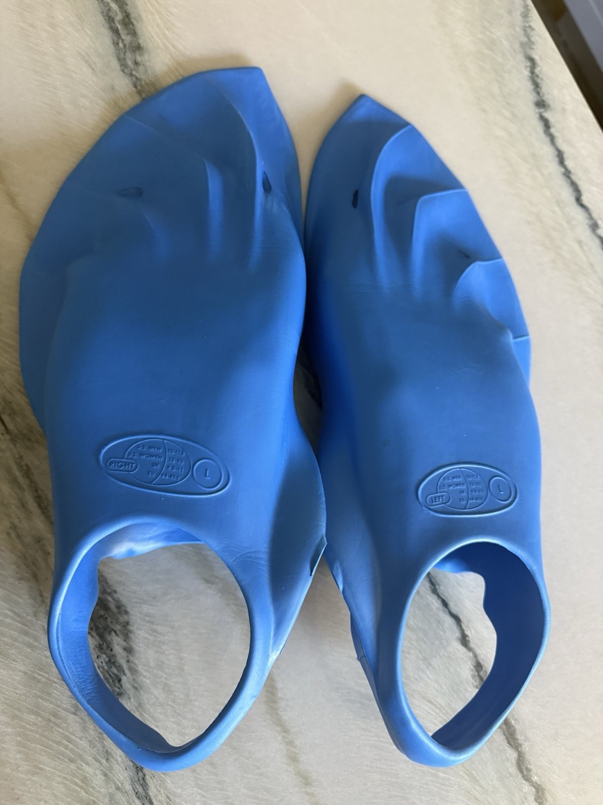 Aqua Sphere Alpha Fins Swim Fitness Training Fins EVA Foam Blue Large 10-11.5