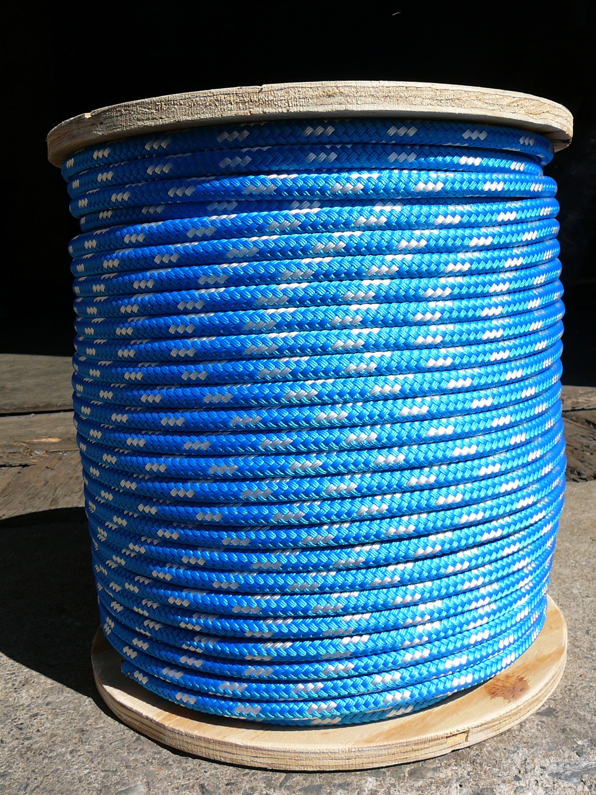 Sailboat Rigging Rope 3/8″ x 100′ Blue/White Double Braided Sheet Halyard Line