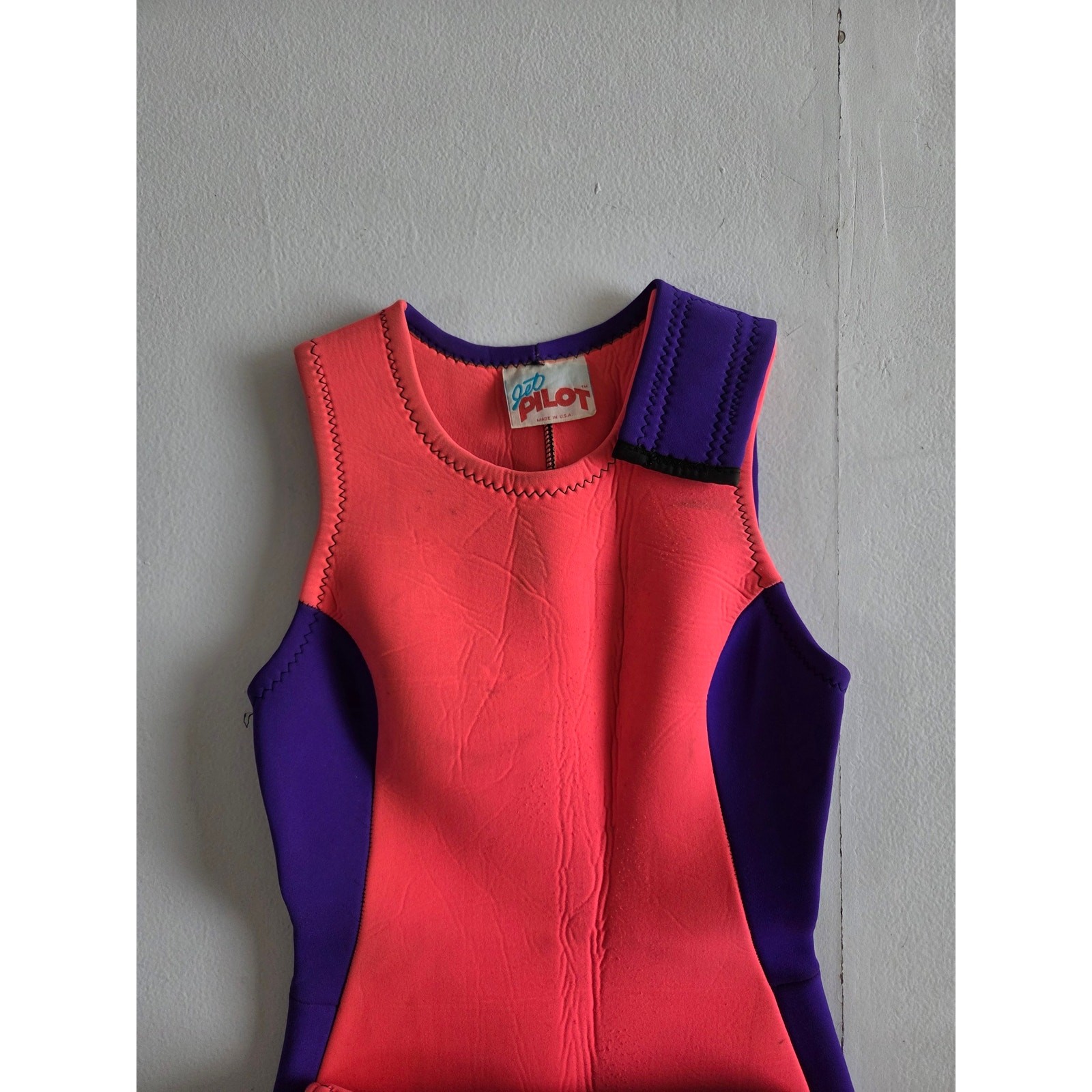 Vintage Jet Pilot Factory Squadron 2 Piece Wetsuit Set Womens 10 Made USA 90s