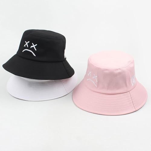 Bucket Hat Unisex Simple Caps Hip Hop Gorros Men Women Cap One Size Black1