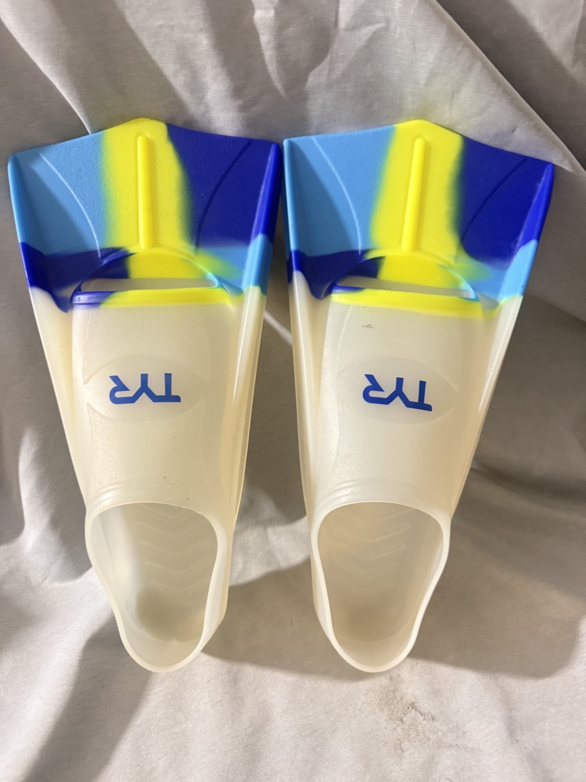 Tyr Men’s Swimming Fins Size 6-7 Multicolor Flippers Pool Stryker Snorkeling