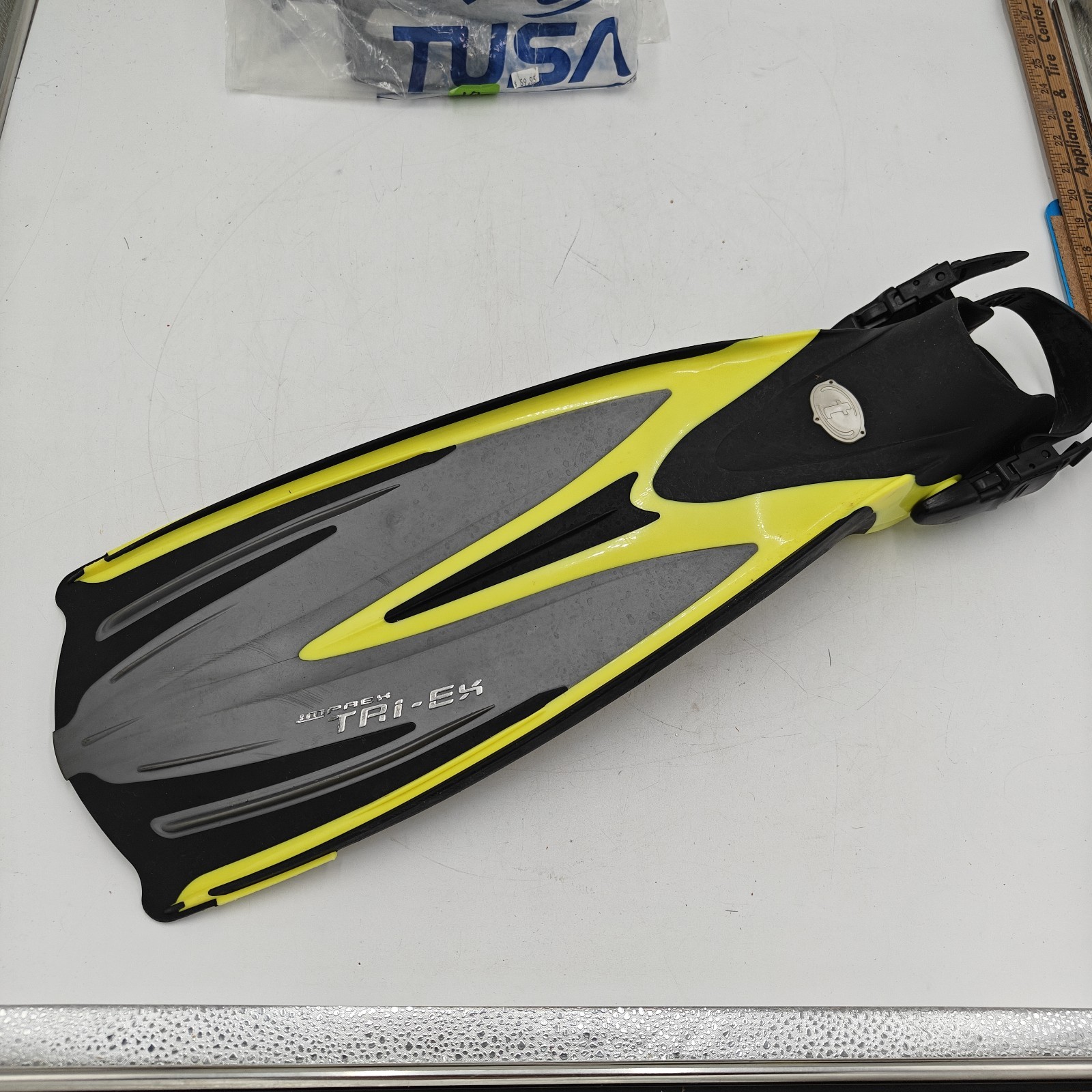 Tusa Solla Dive Fins-Black-Large/X-Large (Mens 10-14) Open Heel Scuba Snorkel