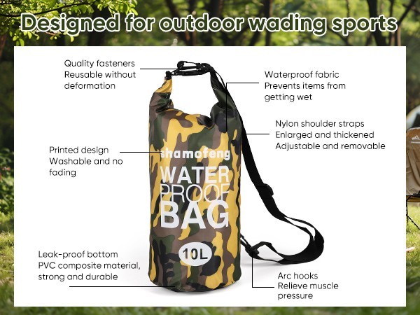 Waterproof Dry Bag 5-30L Roll Top Dry Storage Bag for Boating Camping Fishing