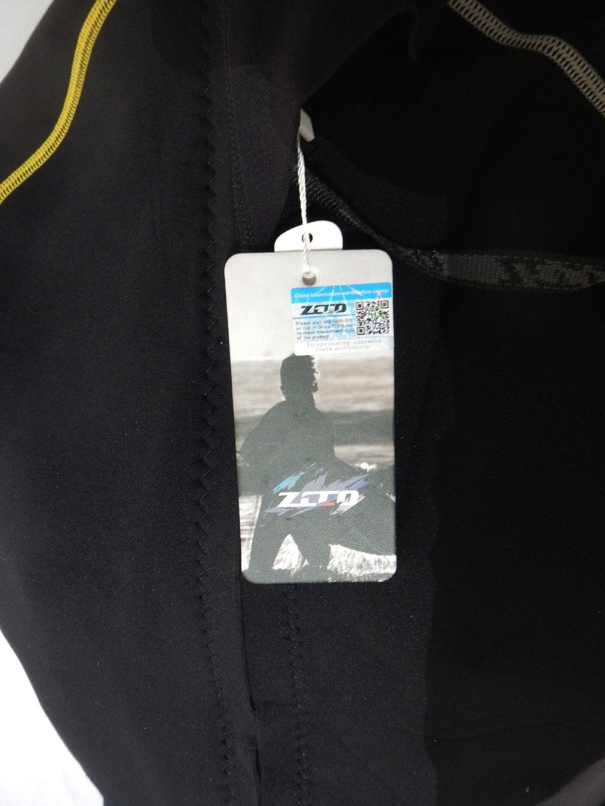 ZCCO Wetsuit Short Black /Gray + Yellow Stich MS201 L Large Neoprene Class B 3M