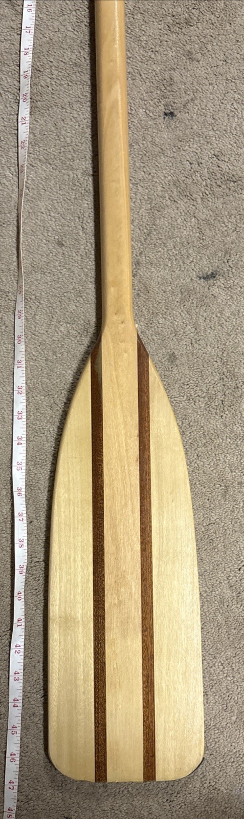 Vintage Feather Brand Canoe Paddle 46.5” Wood Caviness Woodworking Alabama USA