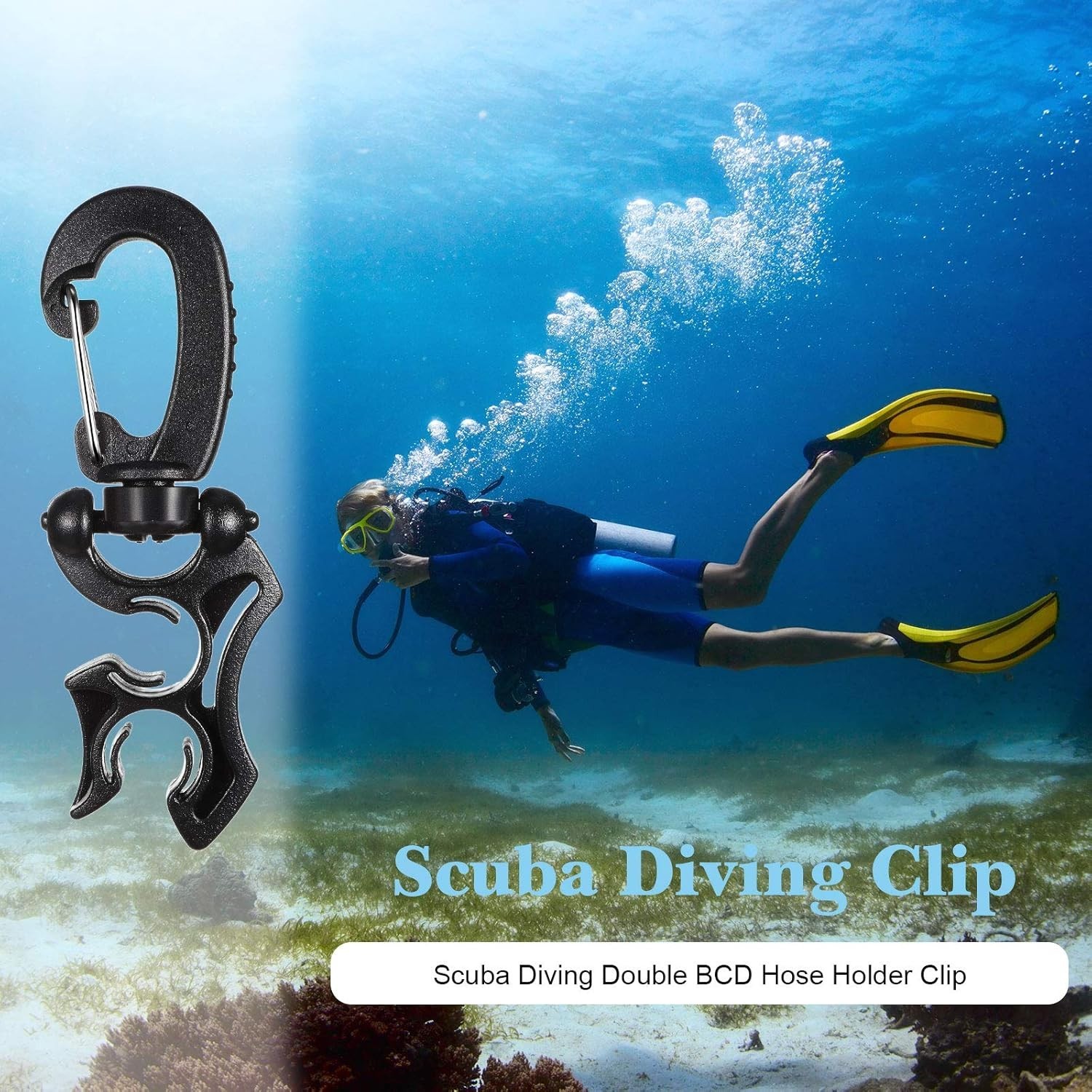 Scuba Dive Hose Holder Clip Accessories Diving Gear Holder Double Bcd Hose Cl…