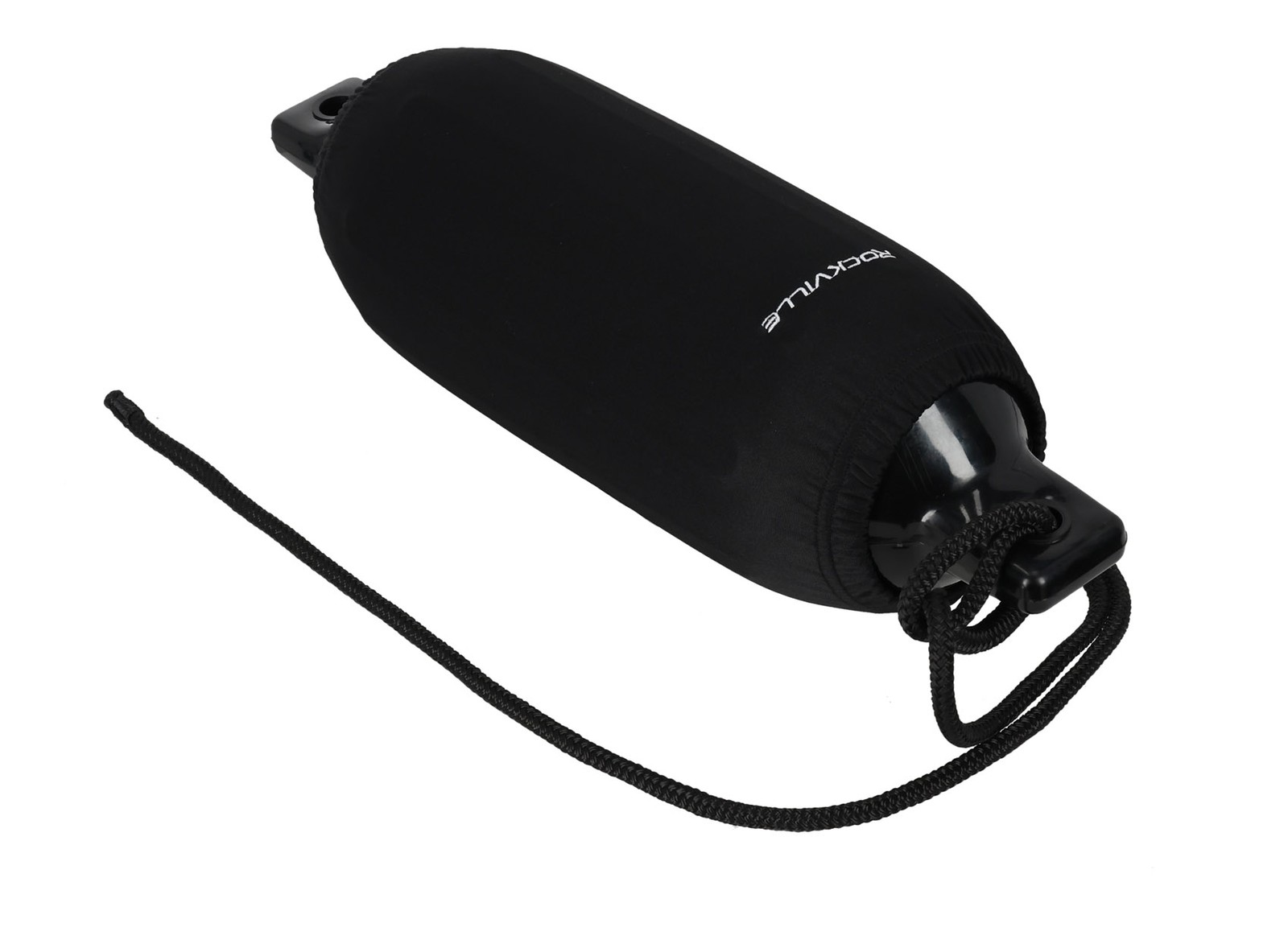 Rockville FEN265-BLACK Boat Fender Package 2 Bumpers 6.5″x23″, 2 Covers, 2 Lines