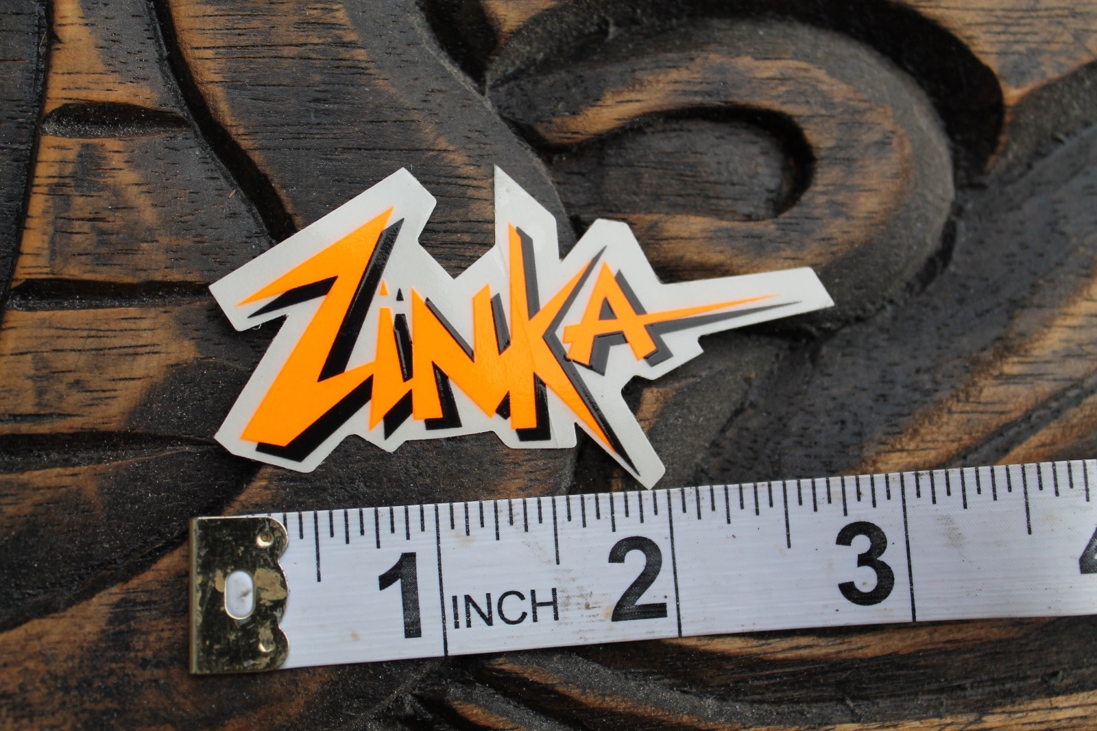ZINKA Vintage Neon Orange 80’s Surfboards Surf Wax Vintage Surfing STICKER