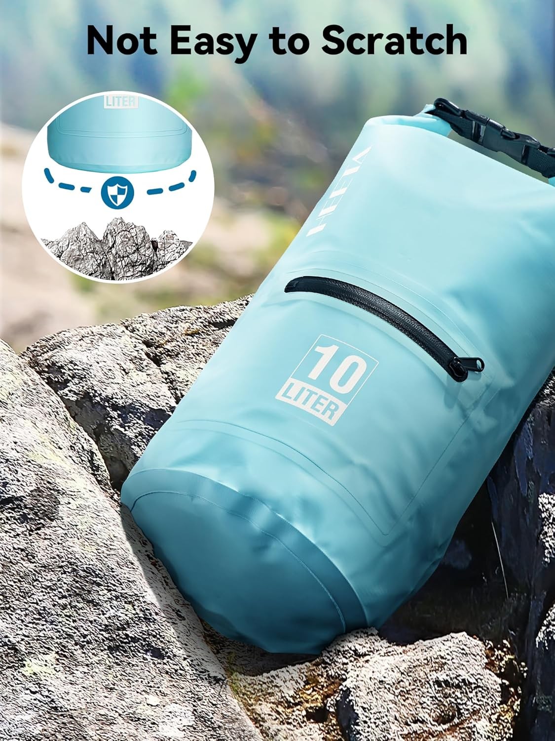 Waterproof Dry Bag Backpack 5L/10L/20L/30L/40L w/Front Zipper Pocket f/ Kayaking