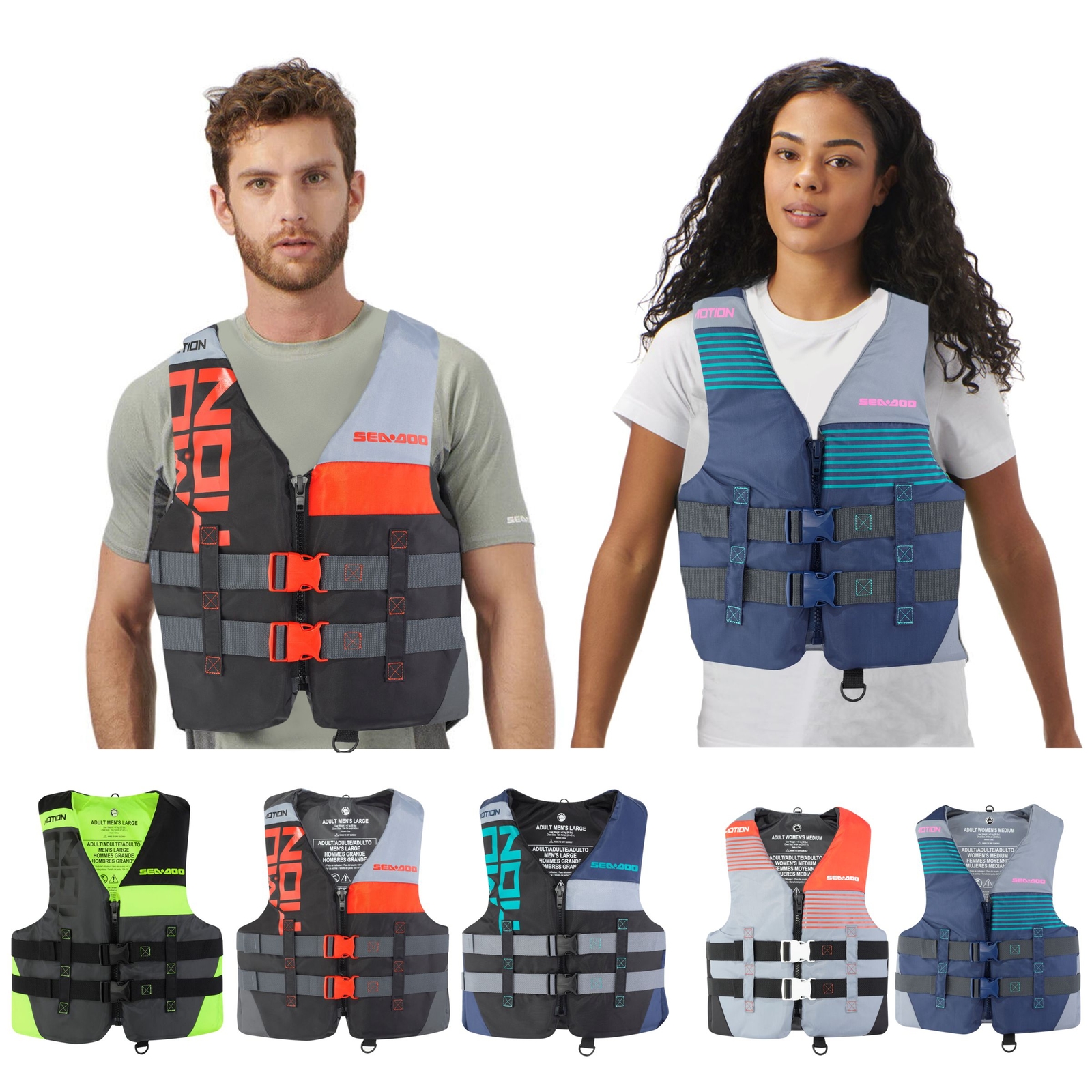 Sea-Doo Motion Men’s Women’s PFD Safety Life Vest Ski Jacket