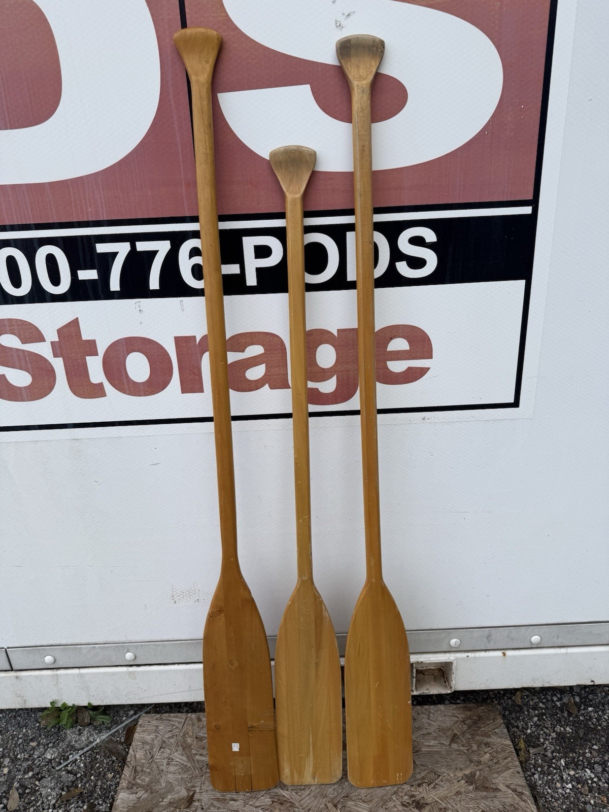 Beaver Brand Paddles and Oars 59” 52 1/2” Wooden Paddle Marine Raider 3 Oars