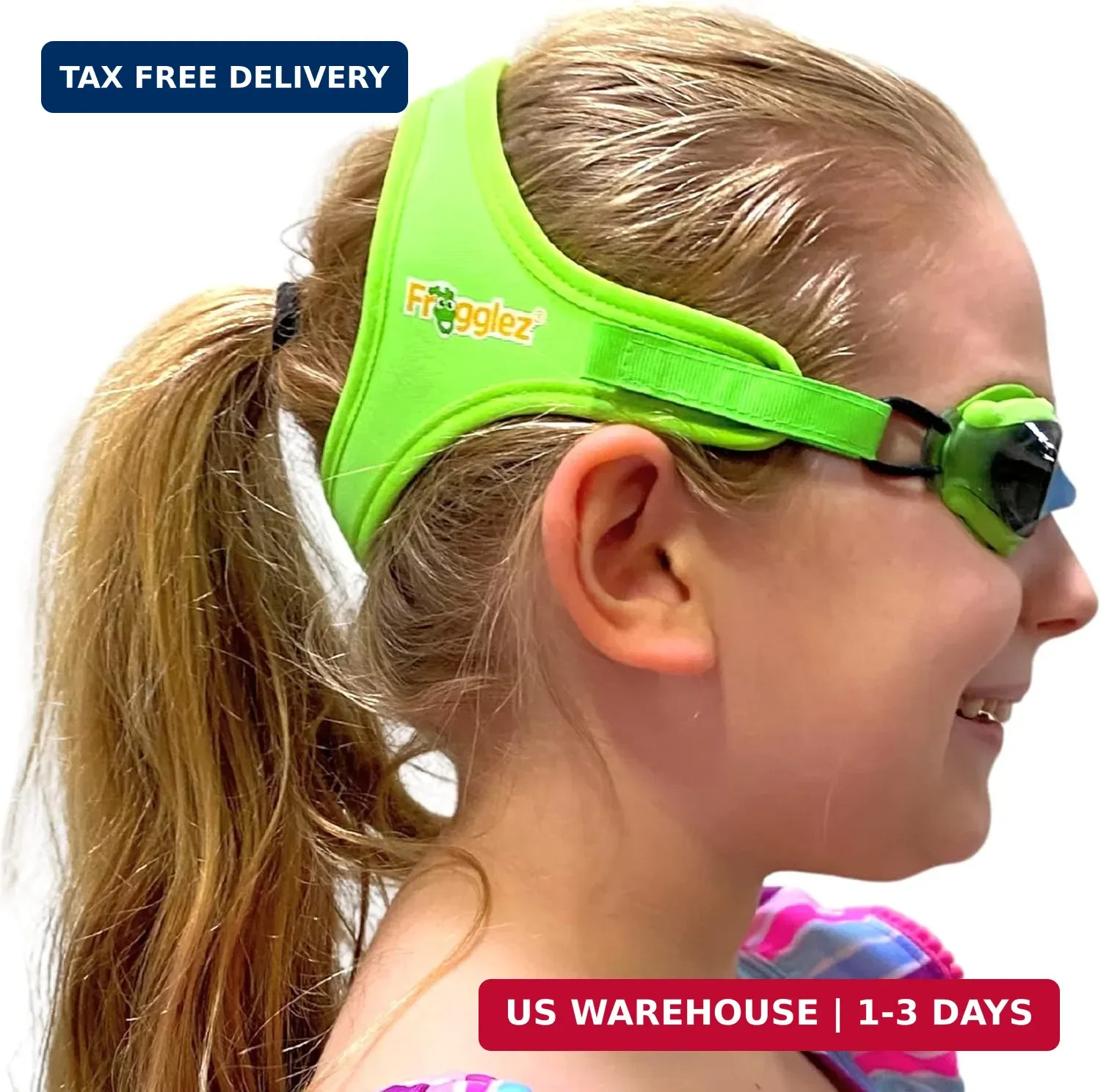 Frogglez Anti-Fog Swimming Goggles for Kids under 10 (Ages 3-10) Recommended by
