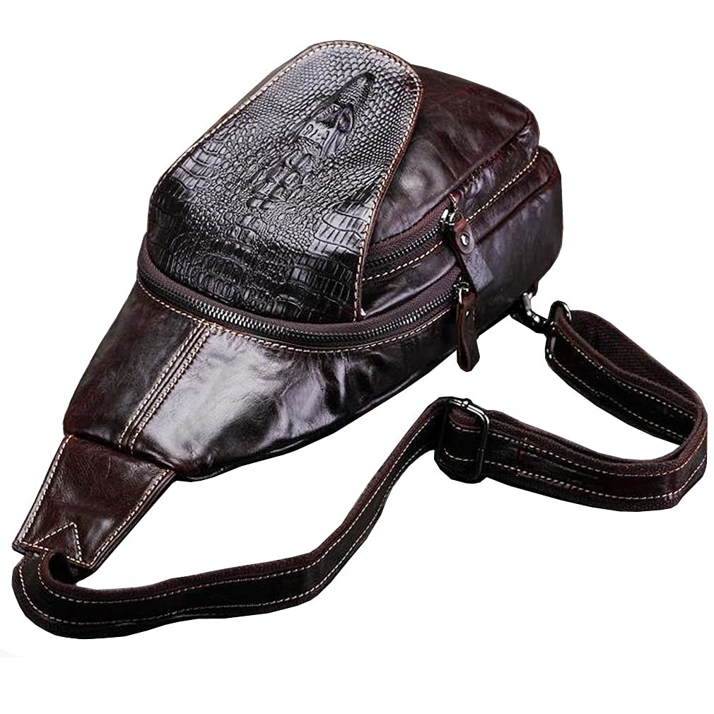 Leather Sling 18cm(W)x6cm(D)x31cm(H)(7.08″x2.36″x12.2″) approx;, #15coffee