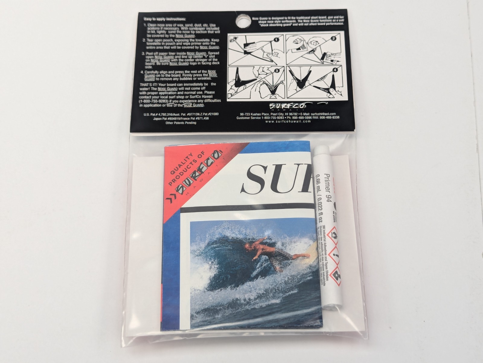 Surfco Hawaii Shortboard Nose Guard Kit Black