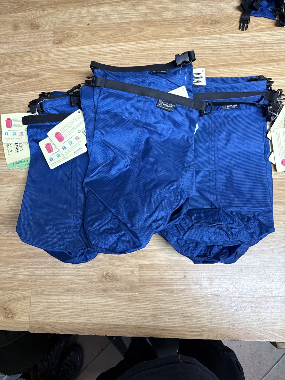 Lot Of 25 Wise Owl Blue 5L Waterproof Dry Bags