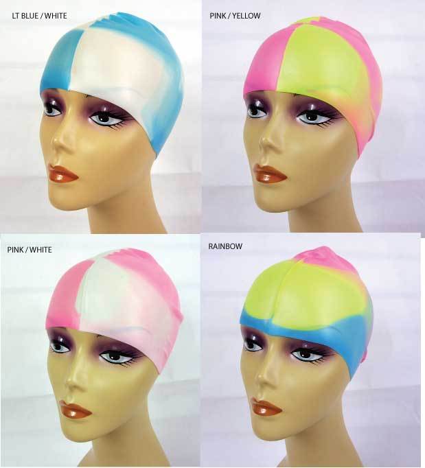 PICK 1—100% SILICONE SWIM CAP, LONG LASTINGSWIM CAP, ONE SIZE FITS ALL