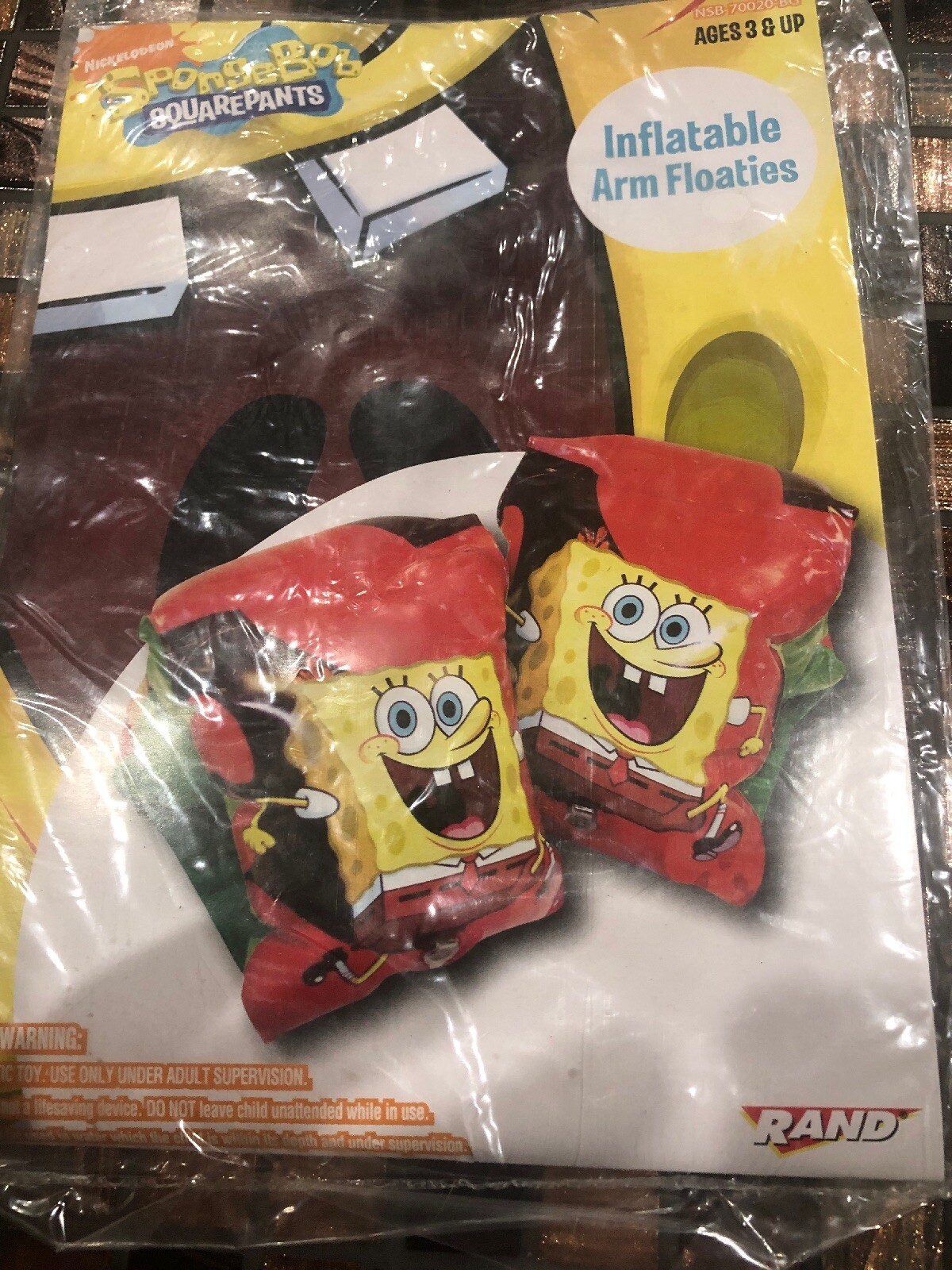 nickelodeon spongebob squarepants Beach Ball Swim Ring Arm Floats 3 Piece Set
