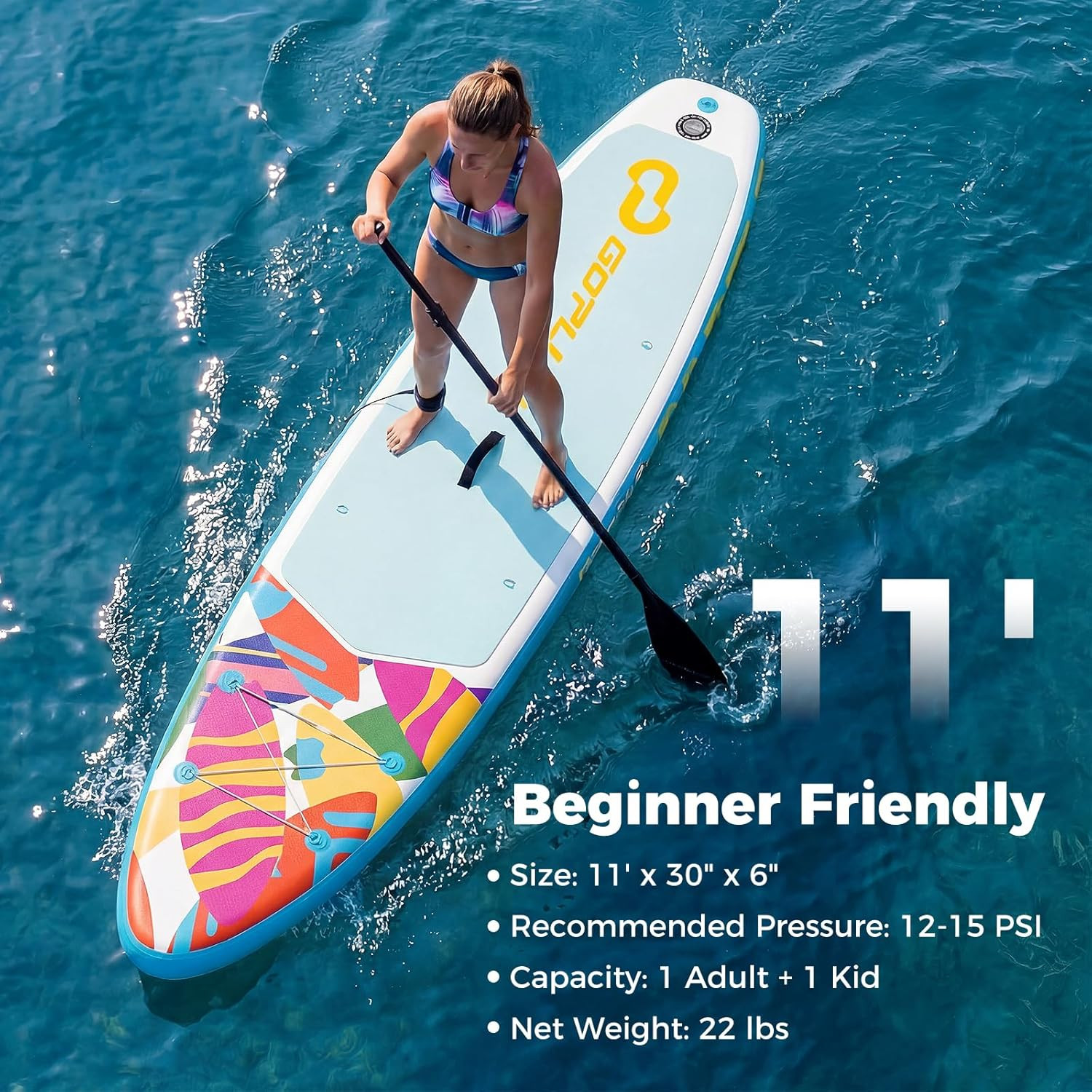 Inflatable Stand up Paddle Board, 10FT/10.5FT/11FT SUP with Accessory Pack, Adju