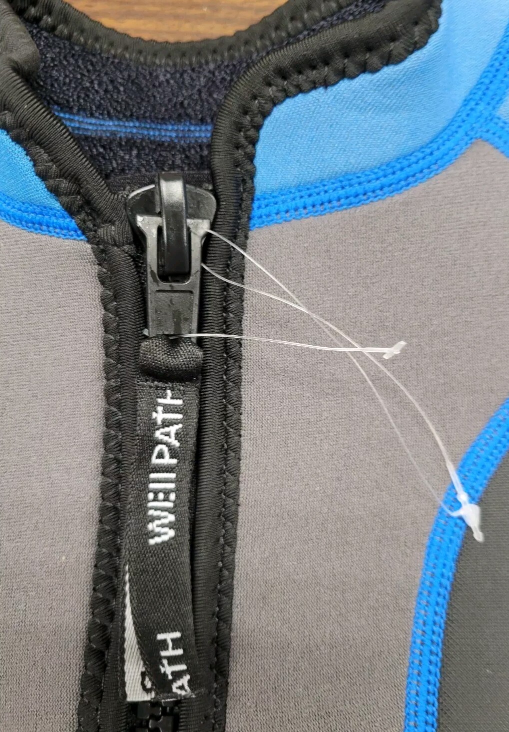 Well Path 3.5 CR Ex Stretch Neoprene Wet Suit Size 10 Black Gray Blue 3.5 mm