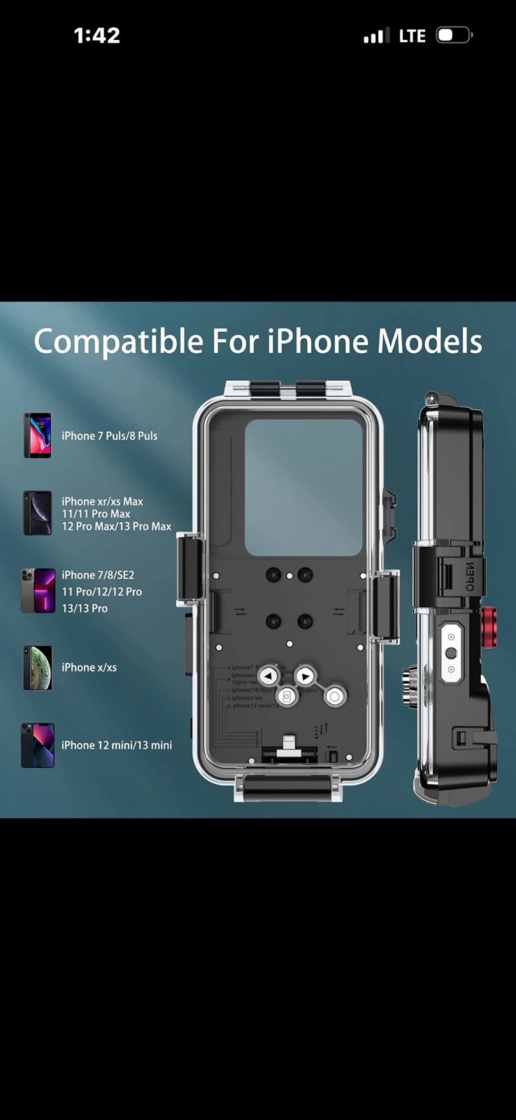 98FT Waterproof Underwater Photography Diving Case For Apple iPhone Series 7-14