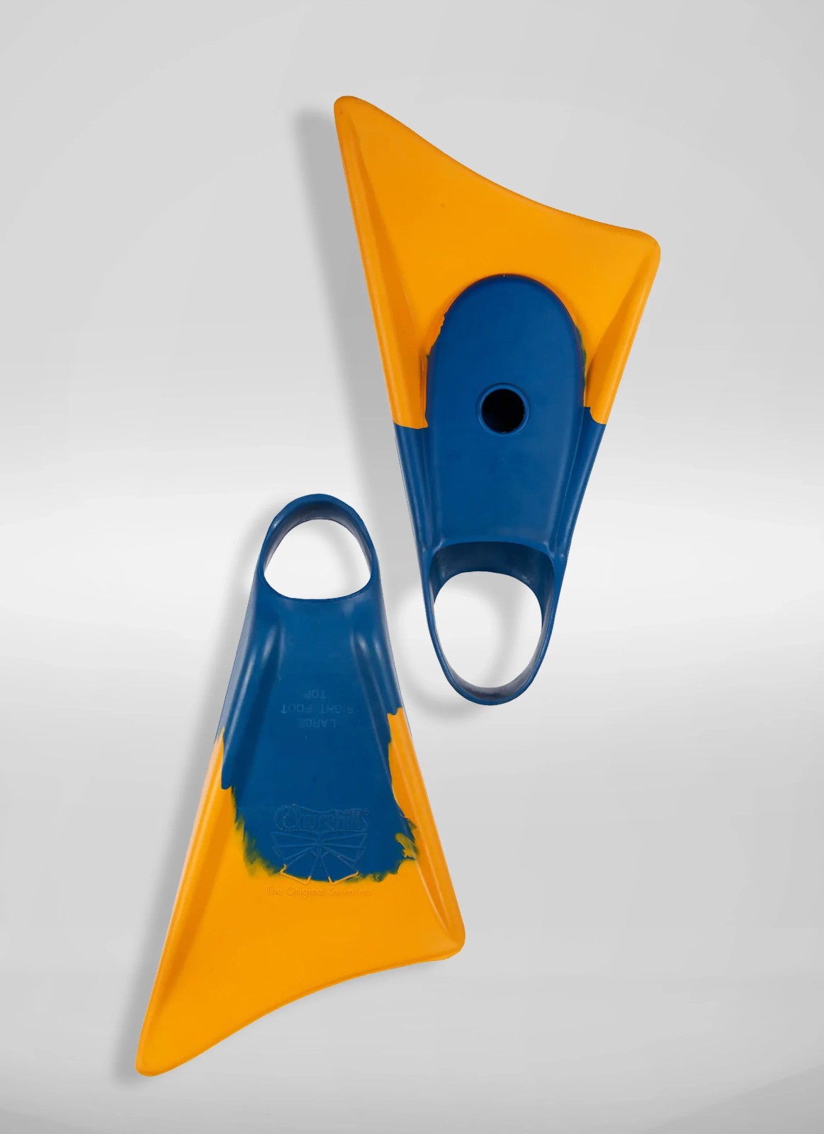 Churchill Makapuu Swim Fins – 2026 – Yellow/Blue, ML (9-10.5 US)