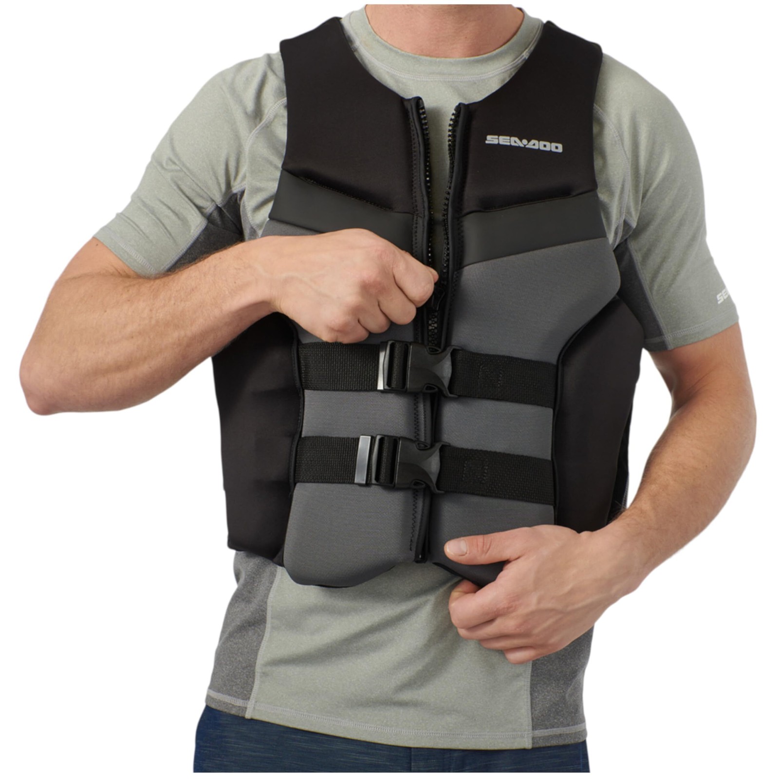 Sea-Doo Airflow Unisex PFD Life Vest Jacket USCG Approved Black Grey 2XL Unisex