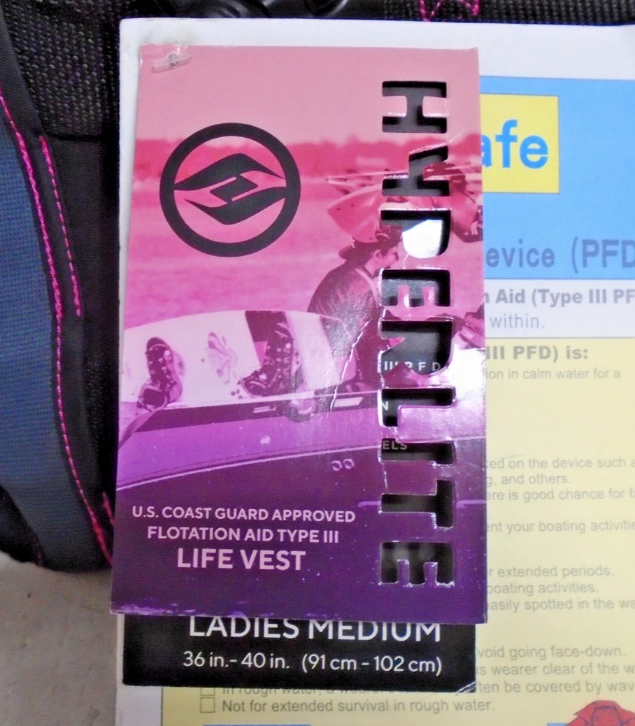 NEW Hyperlite Ladies Life Vest Jacket | Medium (36″-40″) | Pink/Black – 1186866