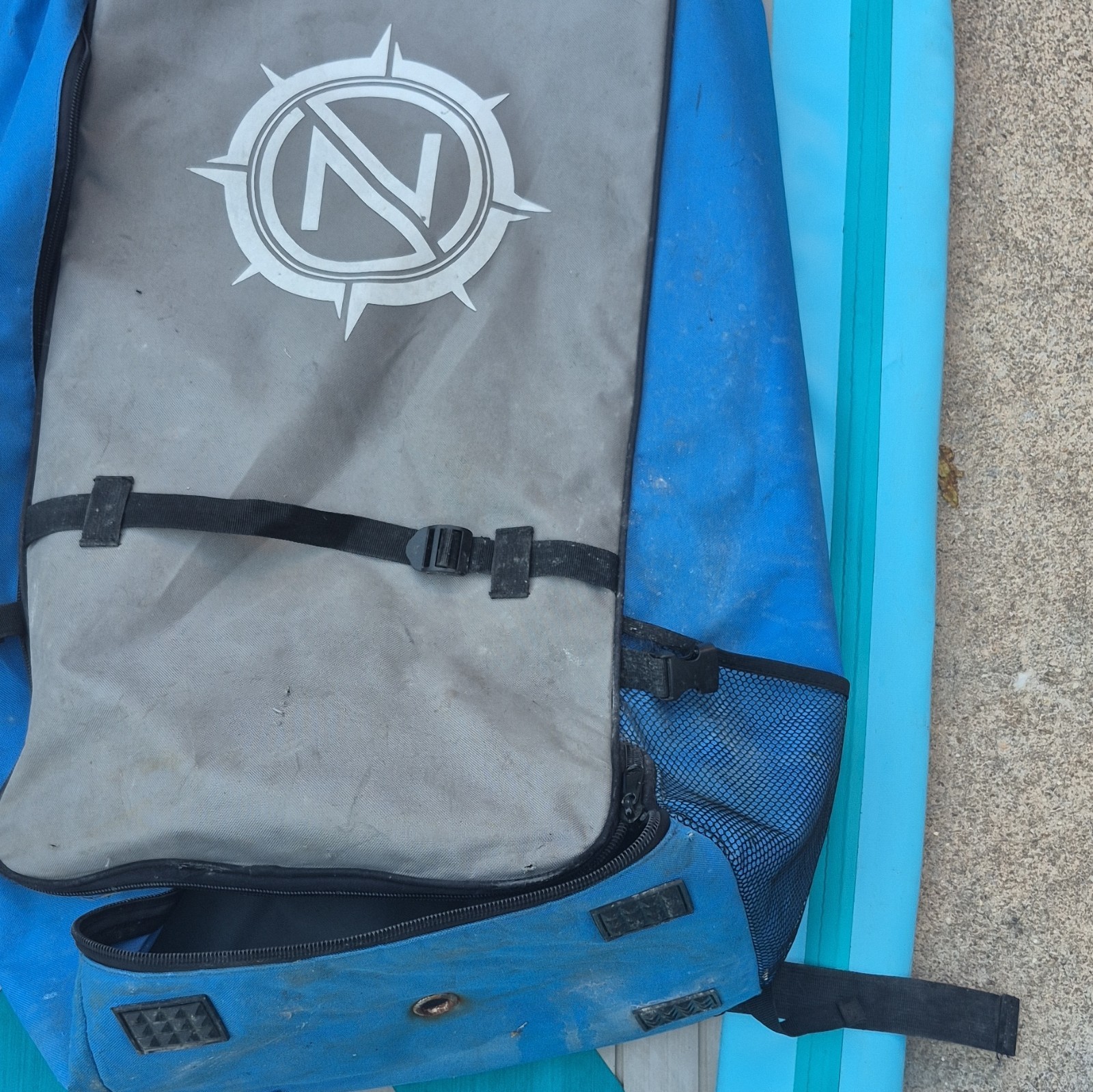 Nautical Inflatable SUP Paddleboard 10 ft 6 in Blue/Gray w/ Paddle & Bag