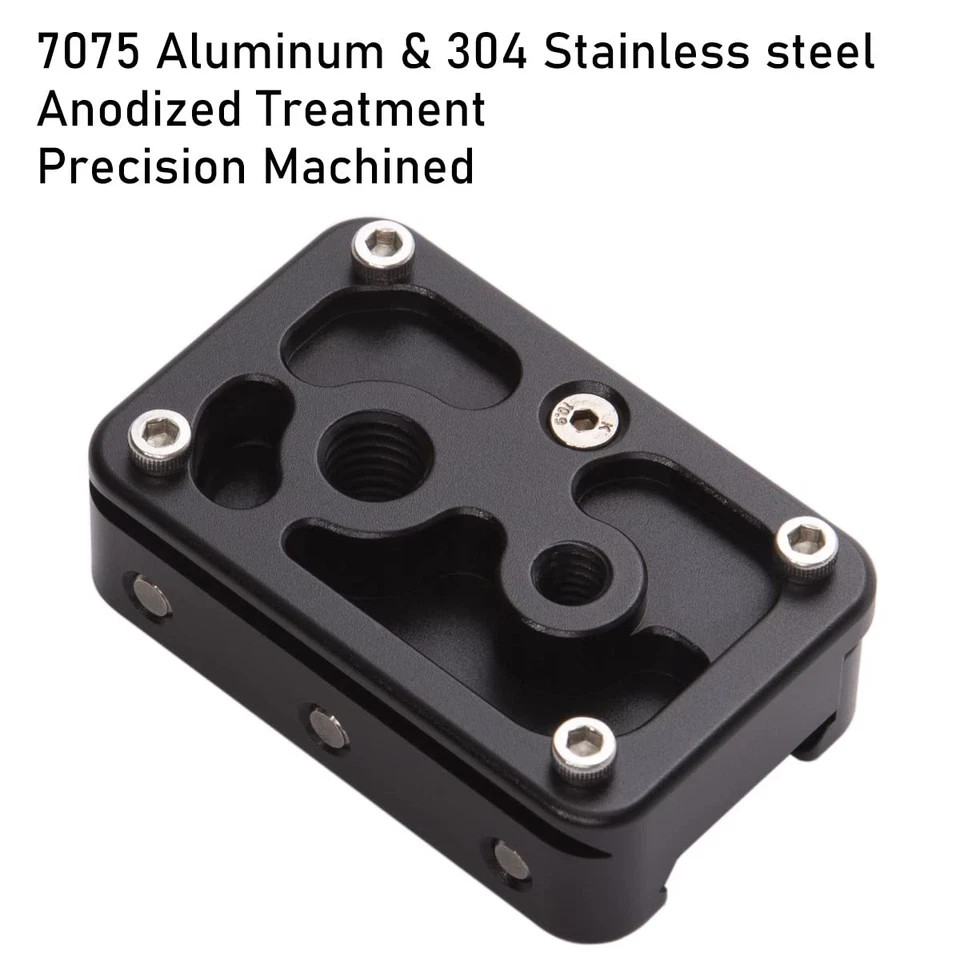 Picatinny Arca Swiss Plate,Picatinny Rail to 2.36 x 1.5 x 0.67 in, Black