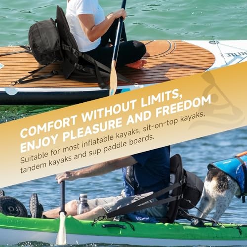 Kayak Seats with Back Support, Thick Paddle Board Seat, Universal 1 Pack Gray