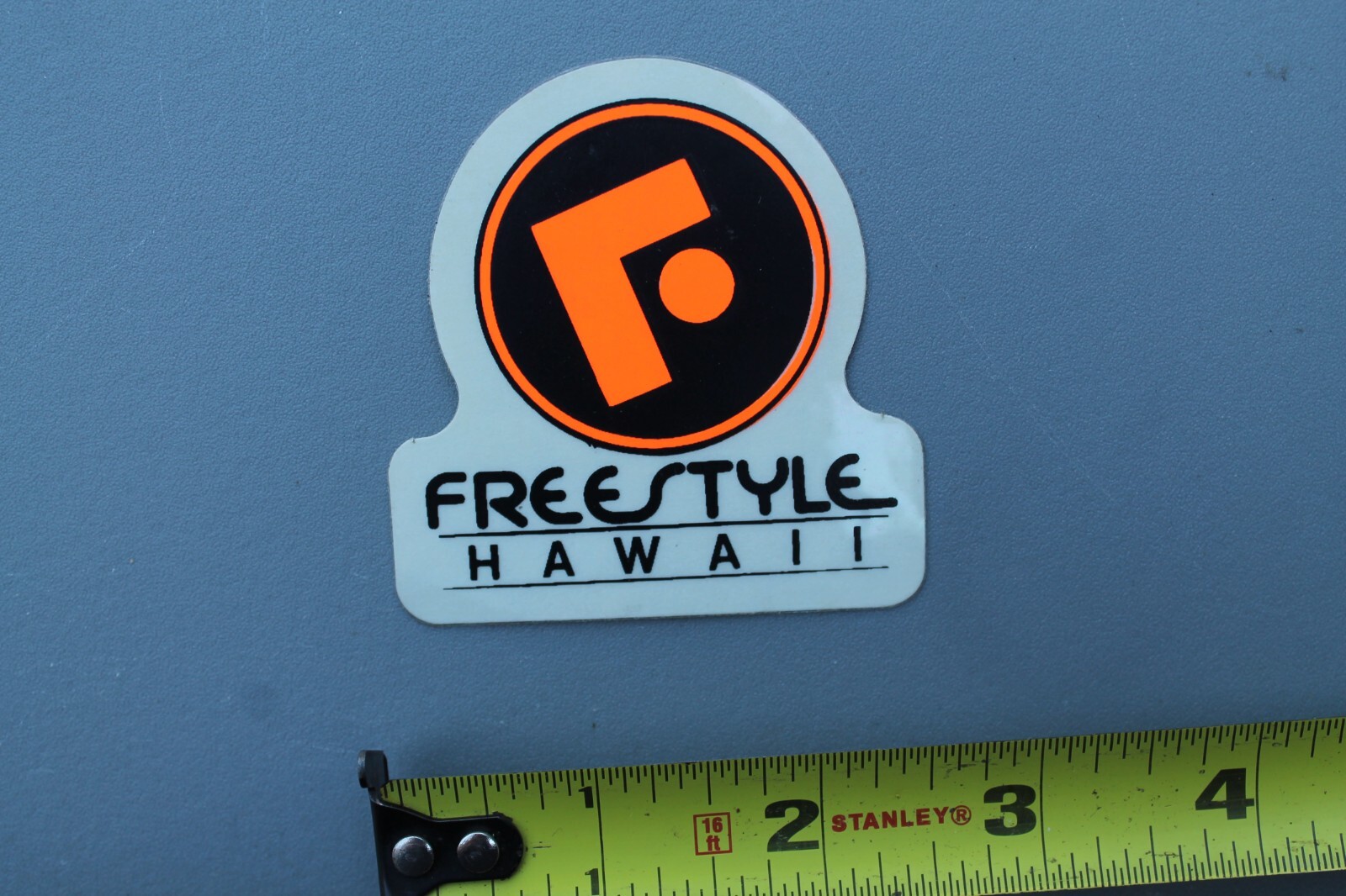 Freestyle Hawaii Surfboards Clear Neon Orange 80’s V71A Vintage Surfing STICKER