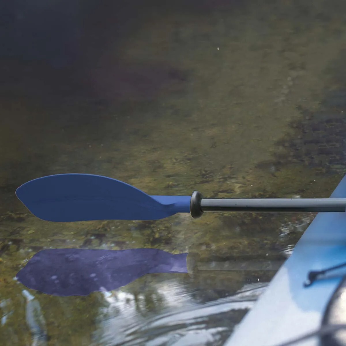 Oceansouth Kayak Paddles Blue, Aluminum Asymmetric (Split Shaft) x 2