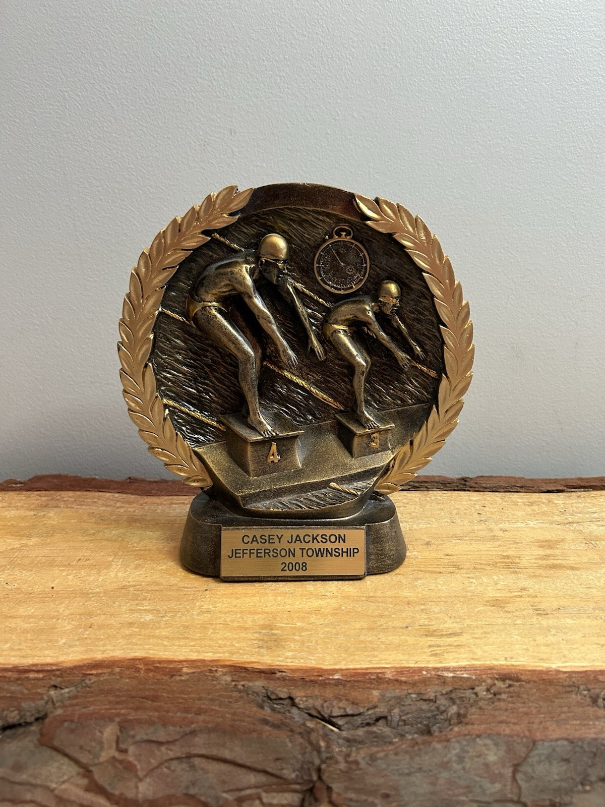 Swim Trophy, Bronze Like, Weighs 2.1 Pounds, Unique Design