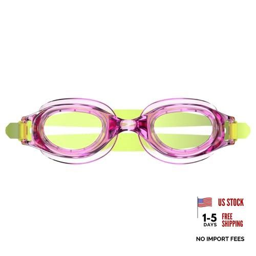 Bright Pink Hydrospex Swim Goggles for Unisex Ages 6-14