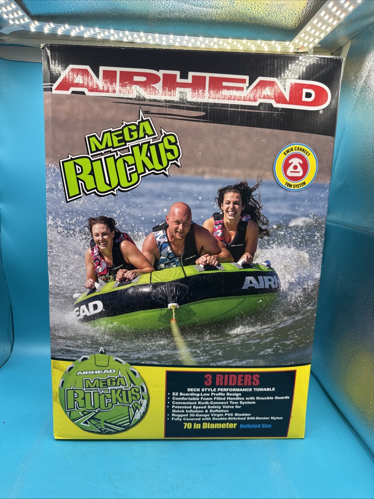 Airhead Mega Rukus 3-Person Towable (Green) New Sealed