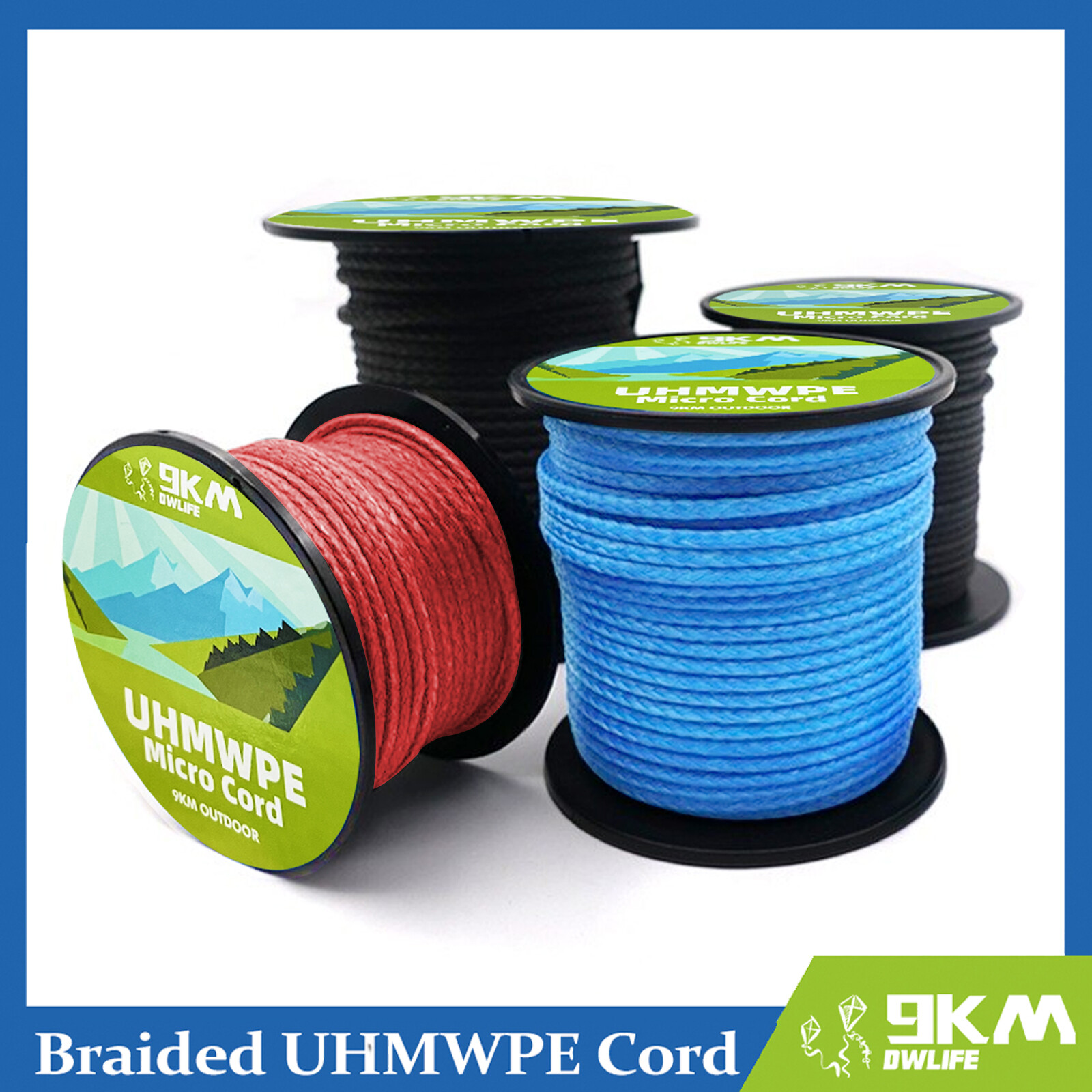 1.6mm Heavy Duty Hollow Braid Dyneema Speargun Shooting Line Strong and Durable