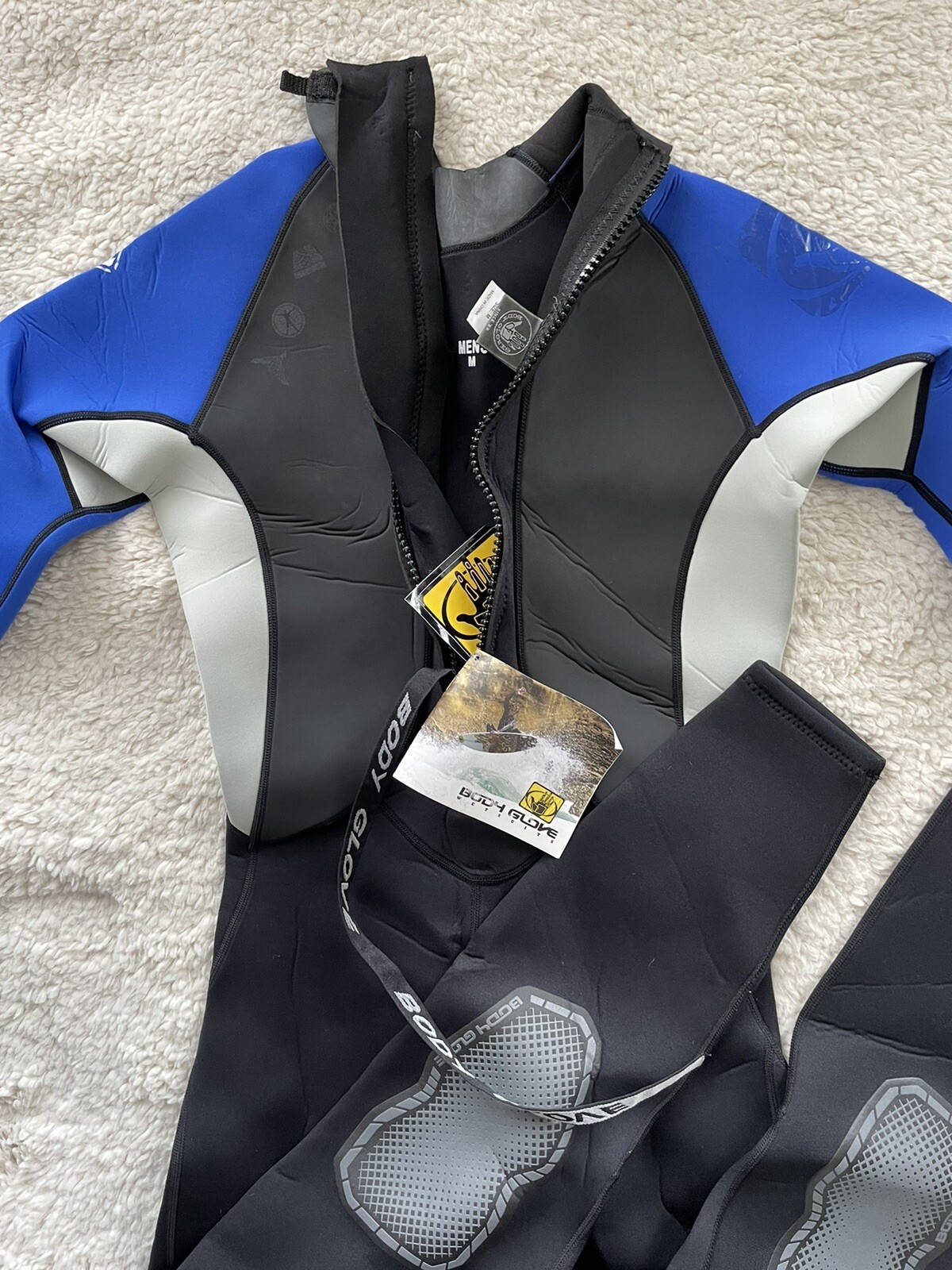 BODY GLOVE PRO 3 3/2mm Black/Gray/Blue Full Suit Men’s Size M NWT $ 99.00