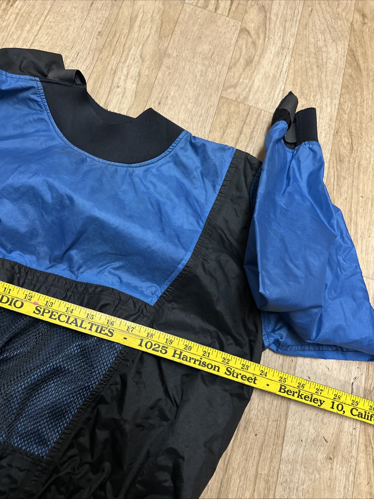 Mountain Surf Drysuit Jacket Men’s Medium Blue Kayak Rafting Paddle Dry Gear