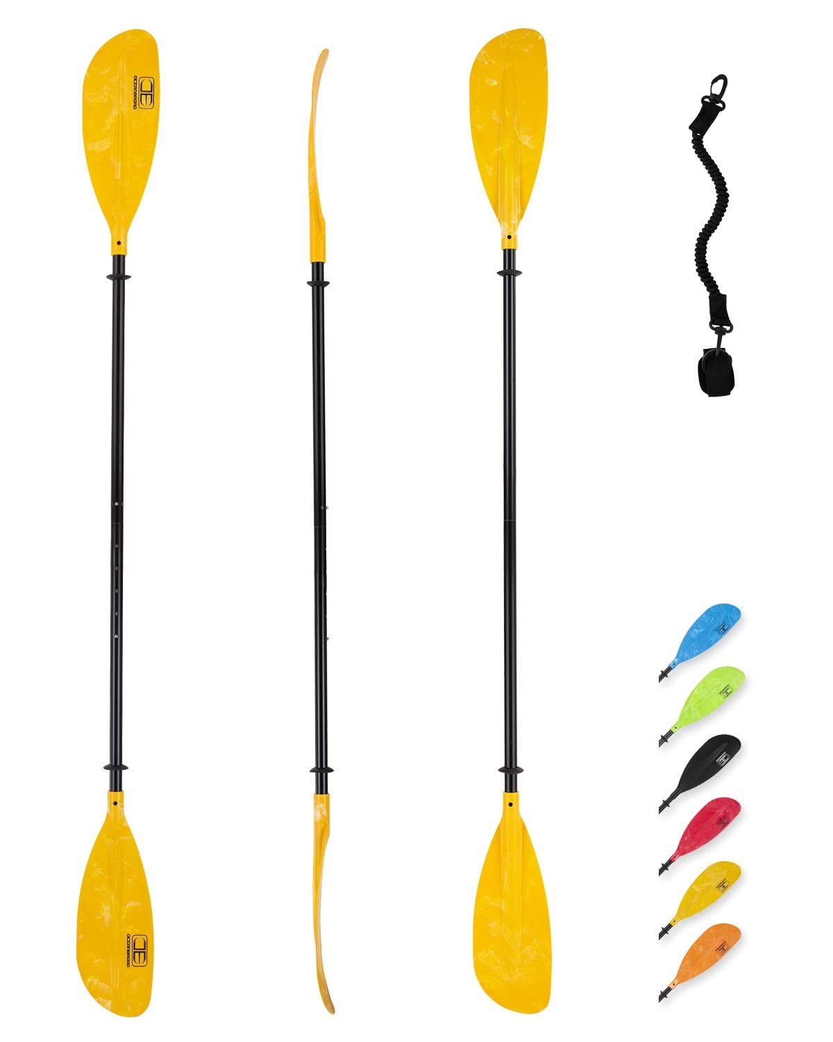 Adjustable Kayak Paddle 86in/220cm to 94in/240cm Kayaking Boating Canoeing Oa…