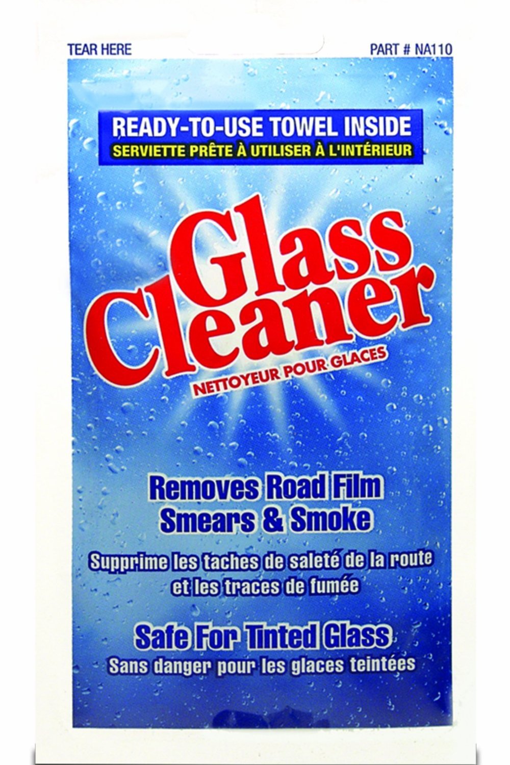 Blue Magic Glass Cleaner Towel, Removes Road Film Smears & Smoke – Single Pack