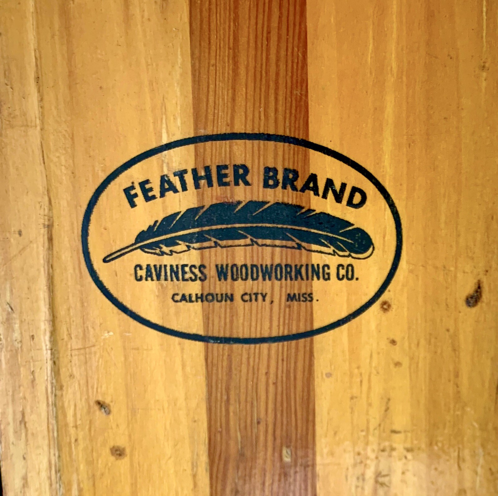 Wooden Paddle Large 59” Feather Brand Vintage Man Cave Cabin Resort Decor