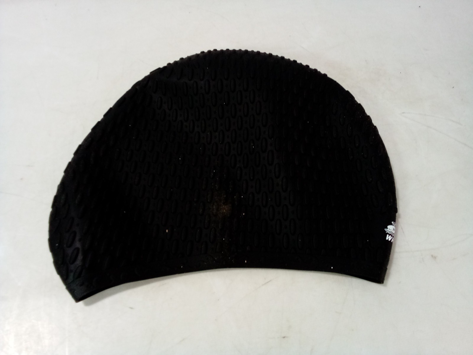 Whale Silicone Swimcap, Large, 100% Silicone Material FT x Comfort, Black Bumps