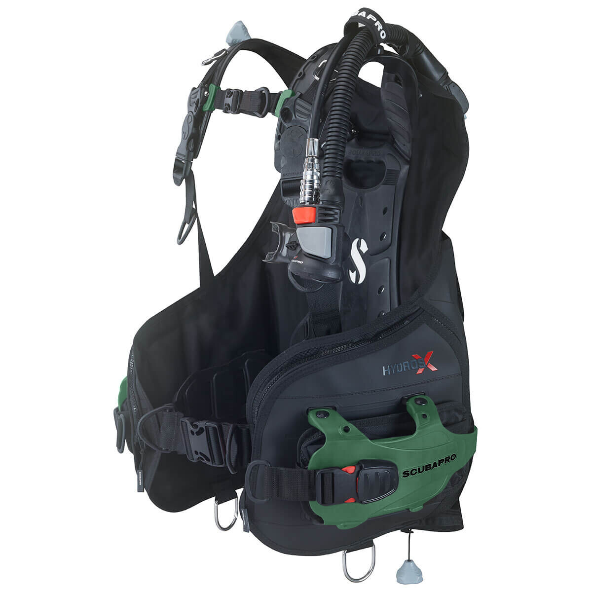 ScubaPro Hydros X Air2 Women’s Size XS/S with Army Green Color Kit Installed