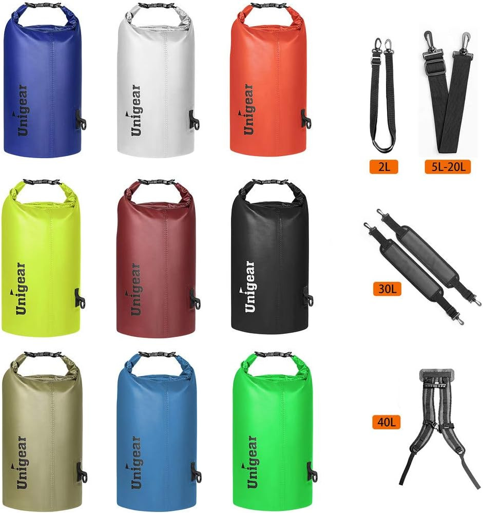 Unigear Dry Bag Waterproof, 2L/5L/10L/20L/30L/40L Floating and Lightweight Bags