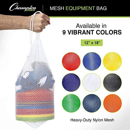 Mesh Equipment Bag – Heavy-Duty Nylon Drawstring Bag with Lock 12″ x 18″ Black