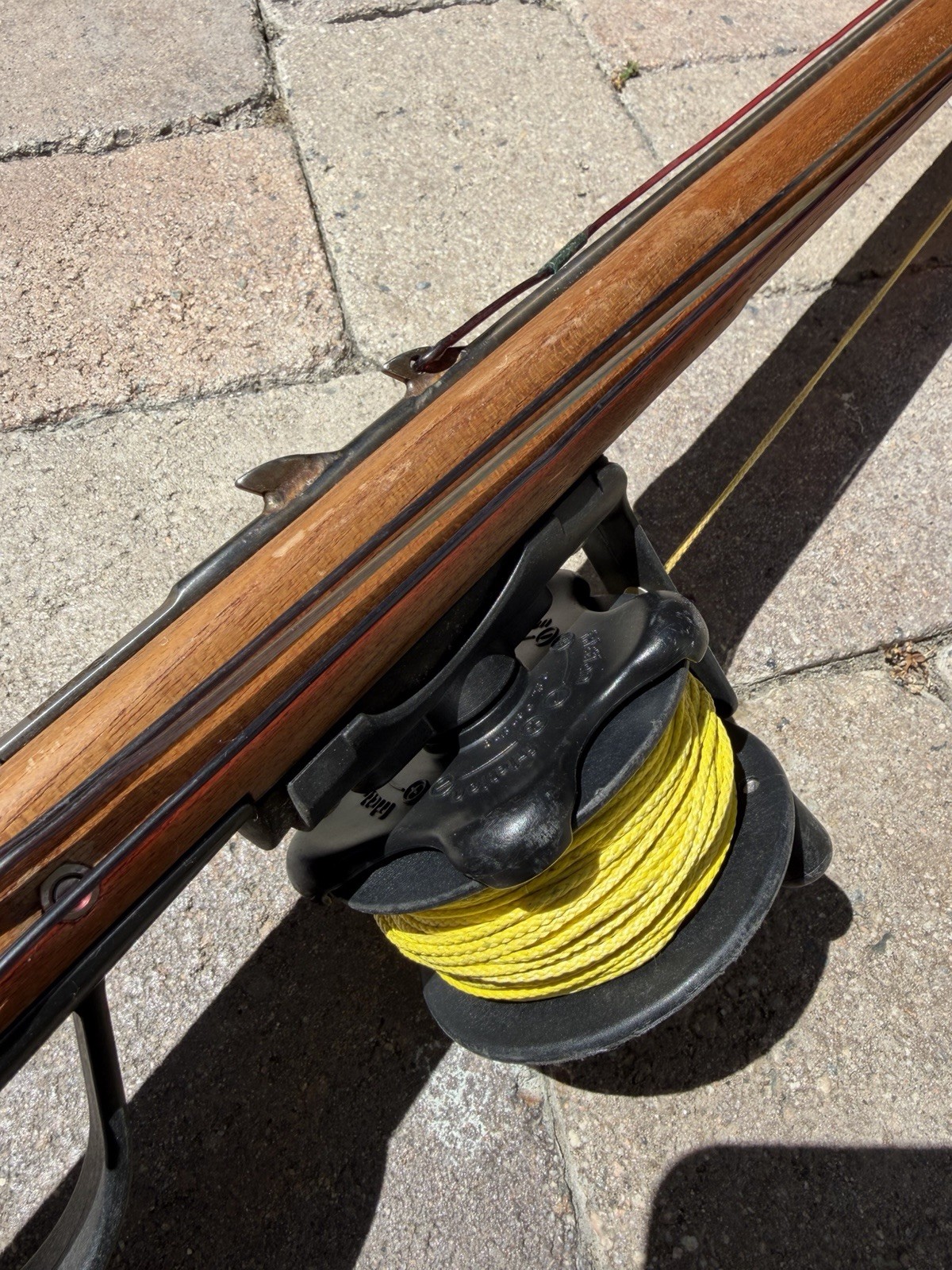 RIFFE Euro 110 Teak Speargun w/ Reel Slip Tip Shaft Spearfishing Setup