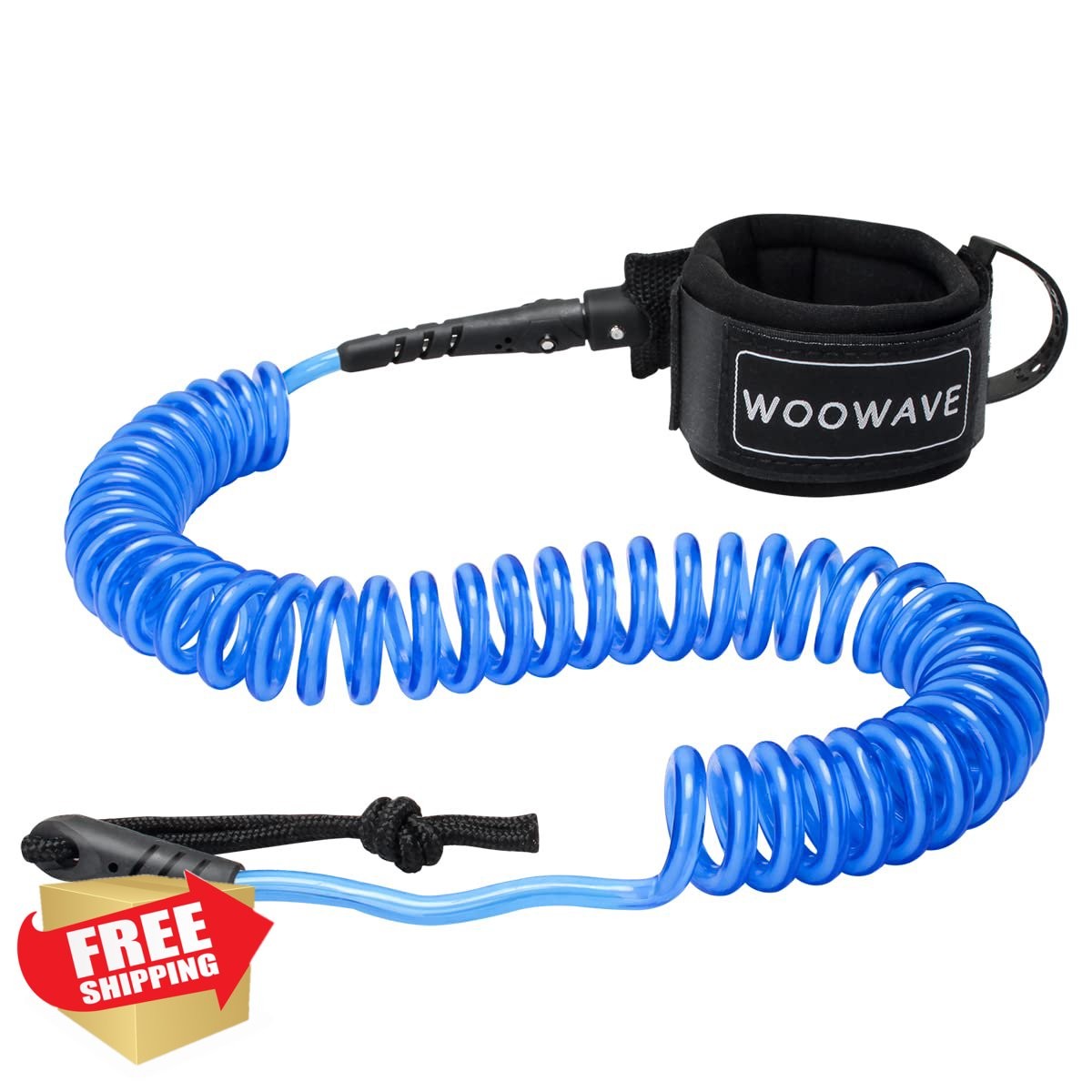 WOOWAVE SUP Leash 11ft Blue White Core