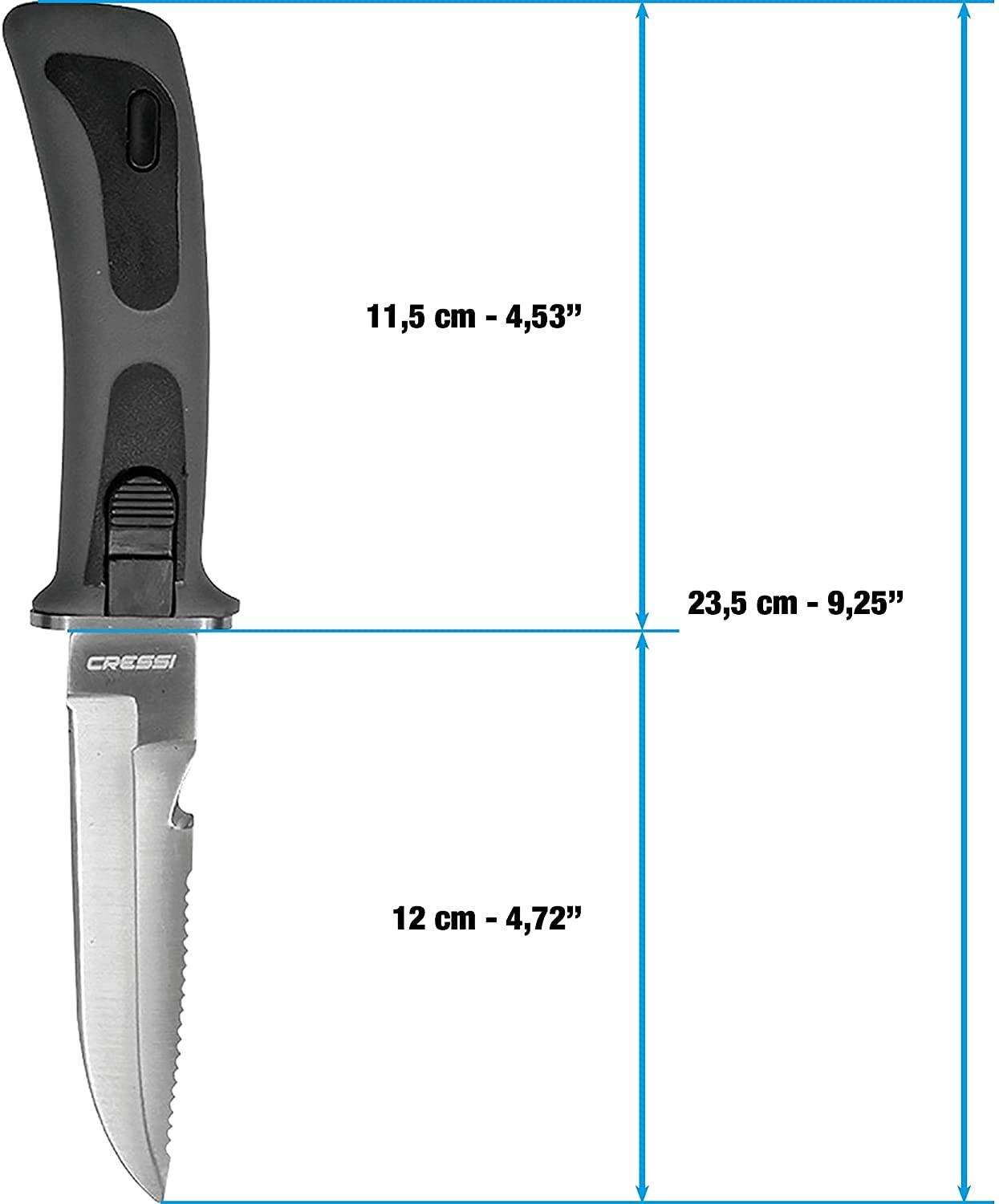 Vigo Diving Knife with Leg Attachment Sheath Stainless Steel Scuba Dive Tool