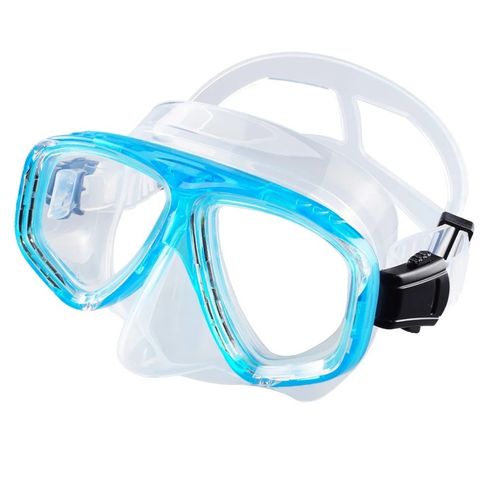 Snorkel Mask Swimming Goggles Scuba Diving Silicone Skirt Tempered Glass Len