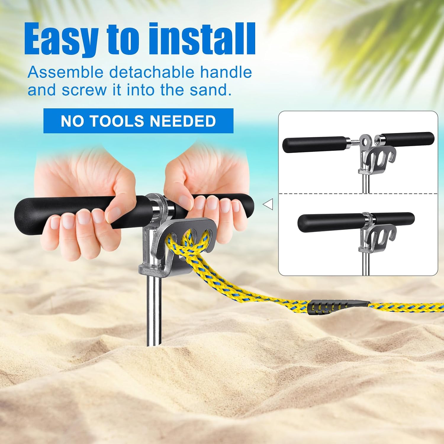 17″ 26″ 36″ Sand Anchor for Boat 304 Stainless Steel Screw in Boat Anchor for Sh